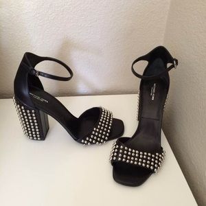 Rosa Studded Leather Sandel Michael Kors Collection black